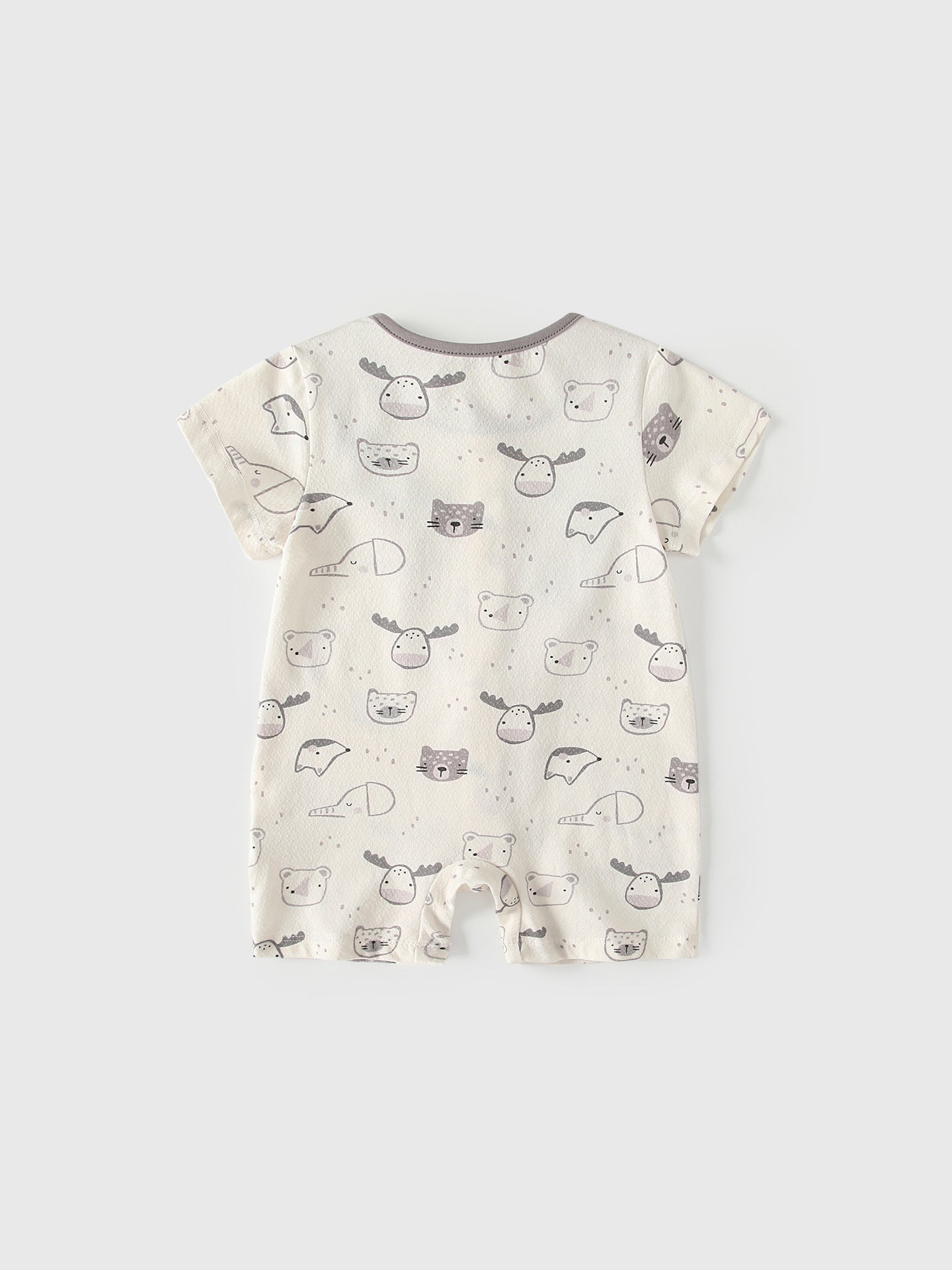 Summer Arrival Baby Boys Short Sleeves Cartoon Pattern Rompers Bodysuits
