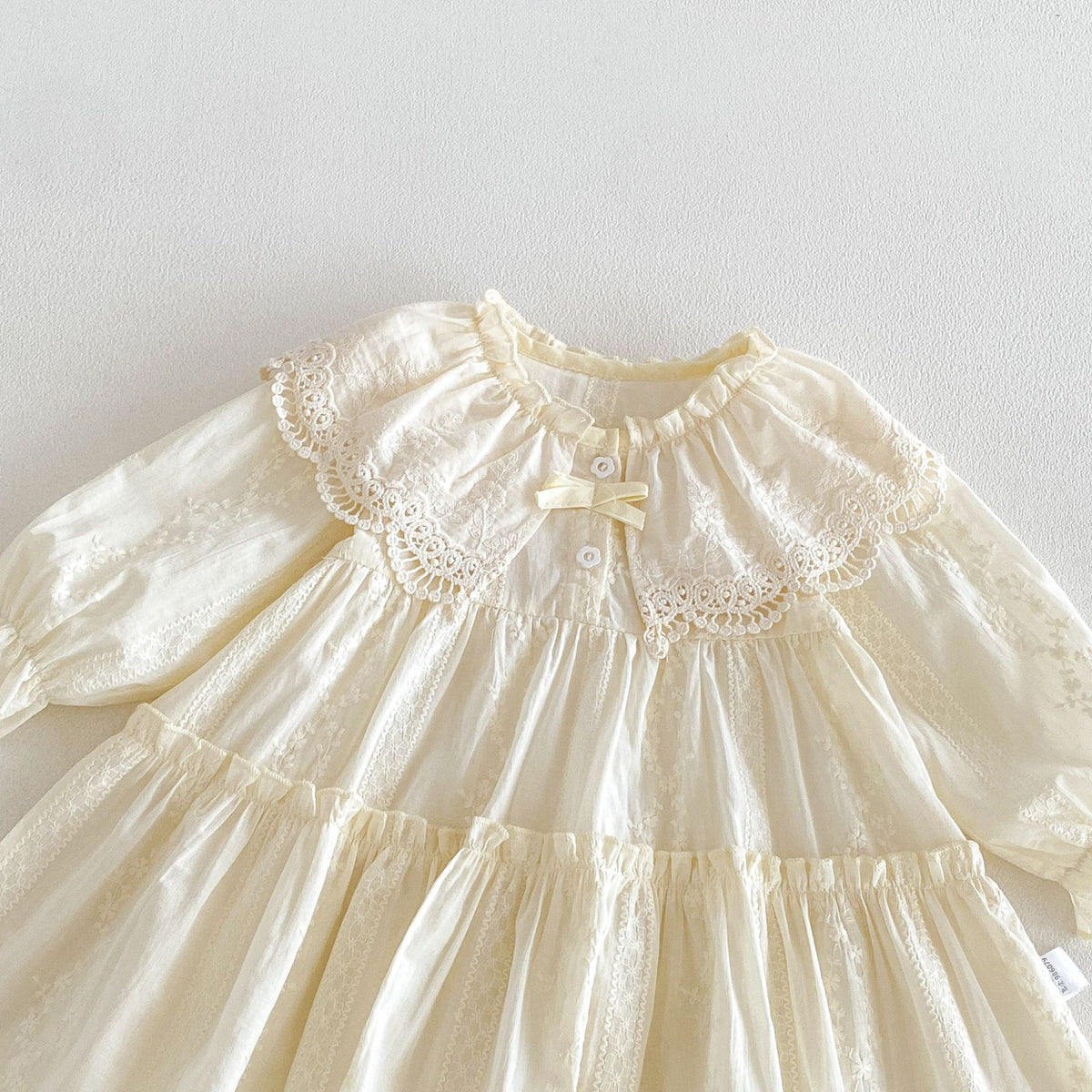 MyKids-USA® Autumn Arrival Baby Girls Long Sleeves Lace Trim Dress