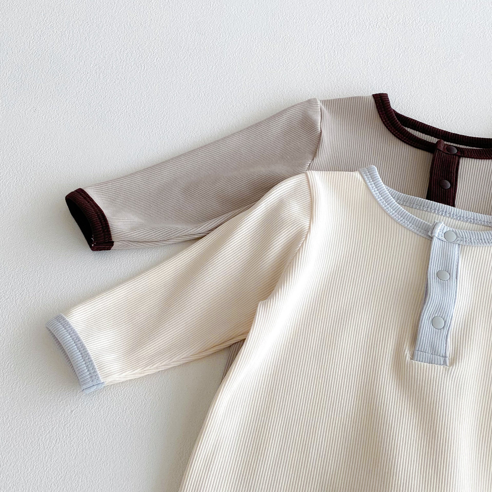 Autumn Arrival Baby Unisex Long Sleeves Color Patchwork Rompers, MyKids-USA®, Baby One-Pieces, MyKids-USA -  -  -  -  -  -  - 