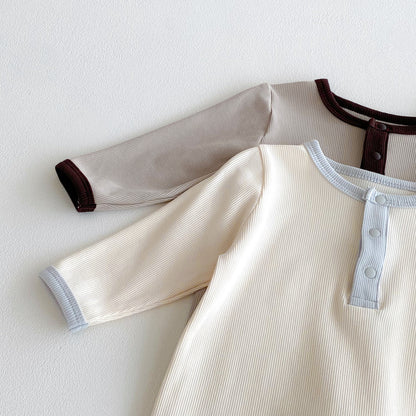 Autumn Arrival Baby Unisex Long Sleeves Color Patchwork Rompers, MyKids-USA®, Baby One-Pieces, MyKids-USA -  -  -  -  -  -  - 