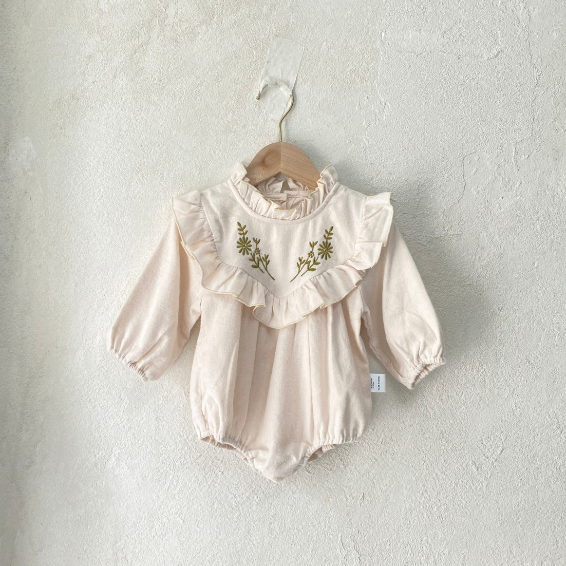 MyKids-USA® Autumn Long Sleeve Flowers Embroidered Baby Kids Girls Princess Bodysuit