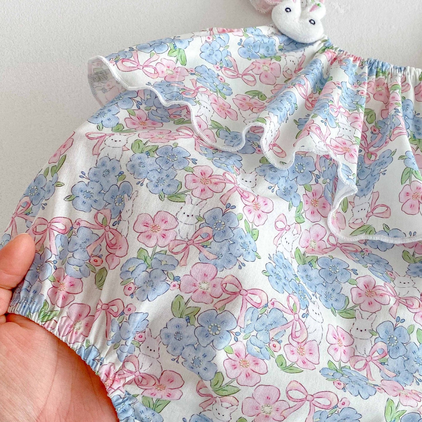 Summer Arrival Baby Girls Cute Floral Sleeveless Ruffle Design Onesies, MyKids-USA®, Baby One-Pieces, MyKids-USA -  -  -  -  -  -  - 