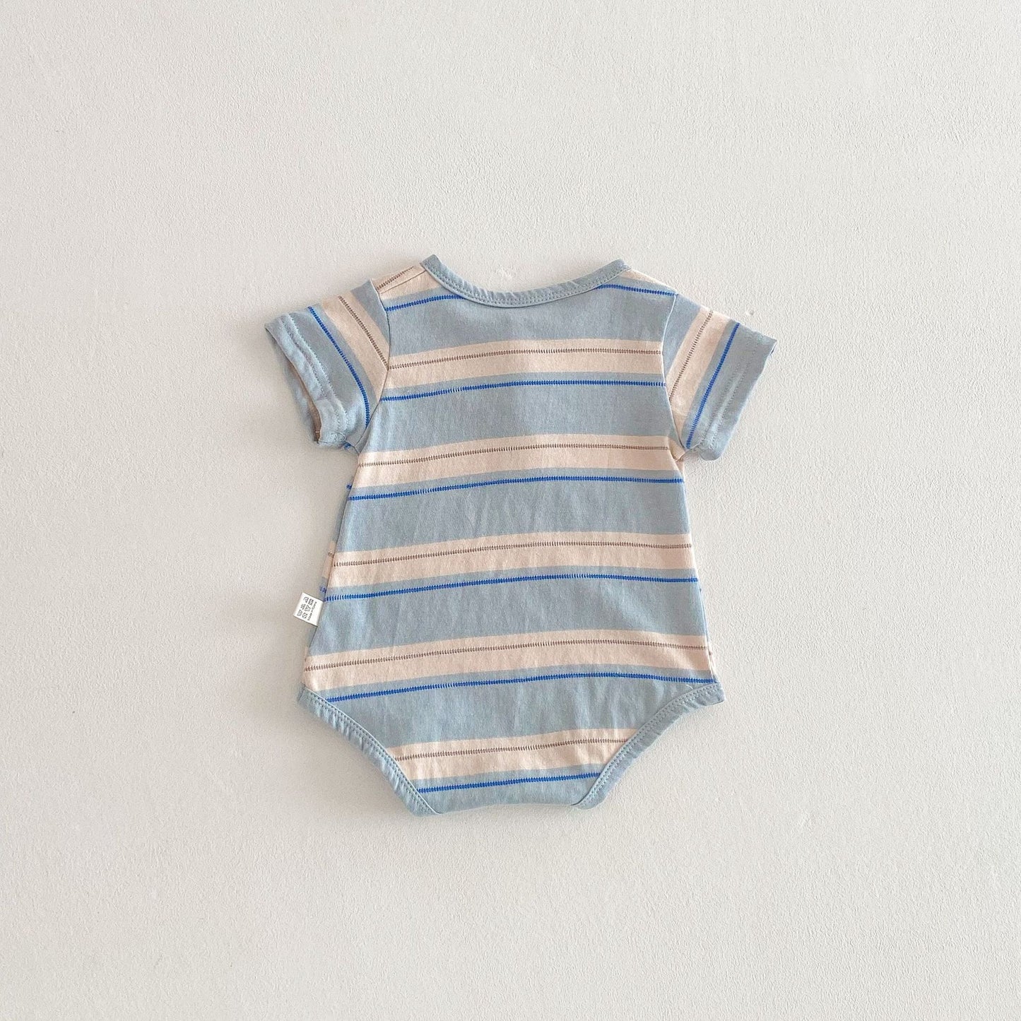 Summer Arrival Baby Boys Striped Short Sleeves Onesies, MyKids-USA®, Baby One-Pieces, MyKids-USA -  -  -  -  -  -  - 