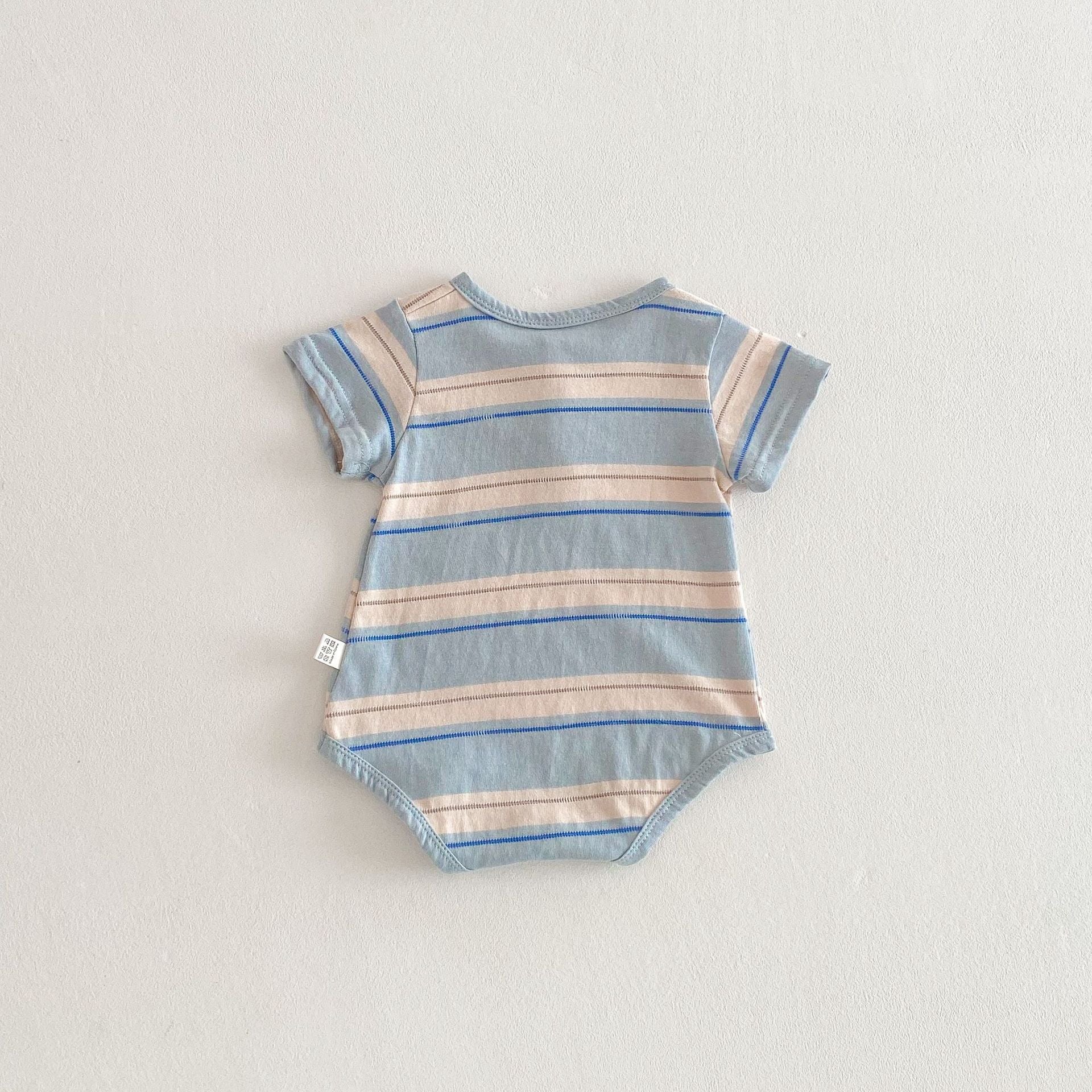 Summer Arrival Baby Boys Striped Short Sleeves Onesies, MyKids-USA®, Baby One-Pieces, MyKids-USA -  -  -  -  -  -  - 