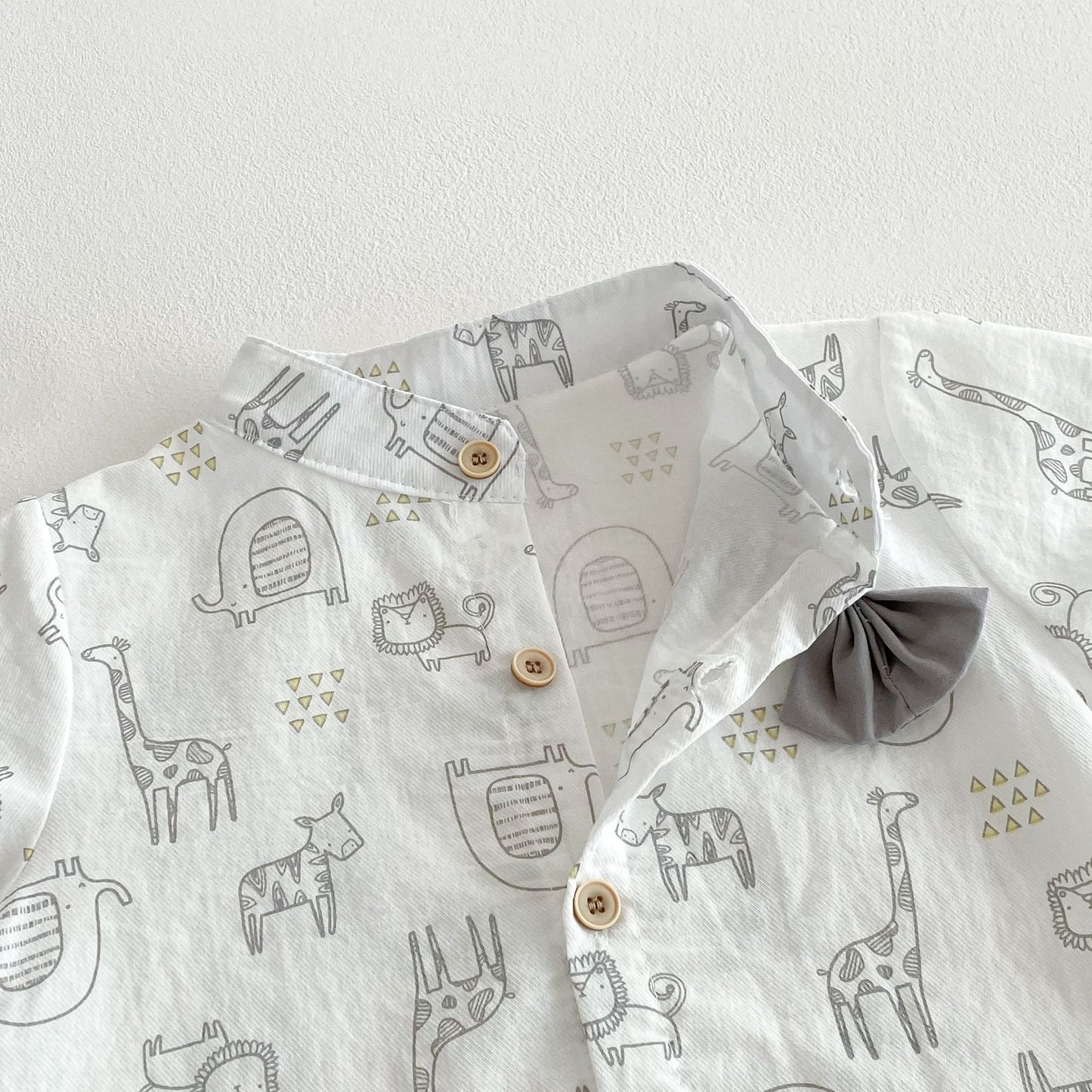 Summer Hot Selling Baby Boys Short Sleeves Animals Pattern Shirt and Grey Shorts Clothing Set, MyKids-USA®, Baby & Toddler Outfits, MyKids-USA -  -  -  -  -  -  - 