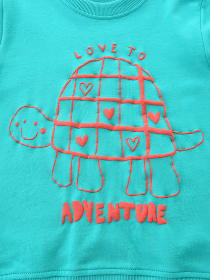 Autumn and Spring Arrival Animals Cartoon Pattern Long Sleeves Pullover for Stylish Girls