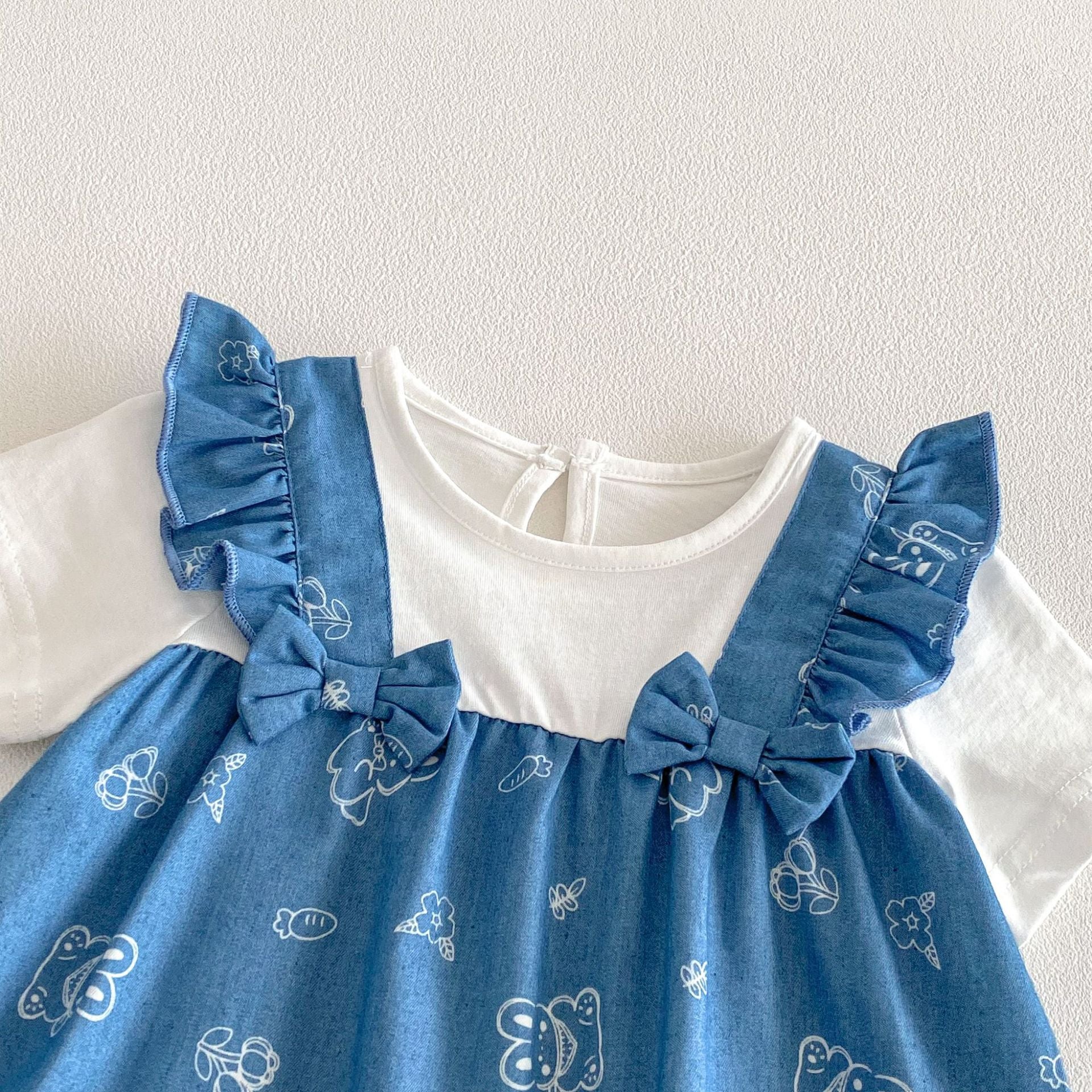 Spring and Summer Arrival Baby Girls Short Sleeves Color Patchwork Cartoon Pattern Rompers, MyKids-USA®, Baby One-Pieces, MyKids-USA -  -  -  -  -  -  - .