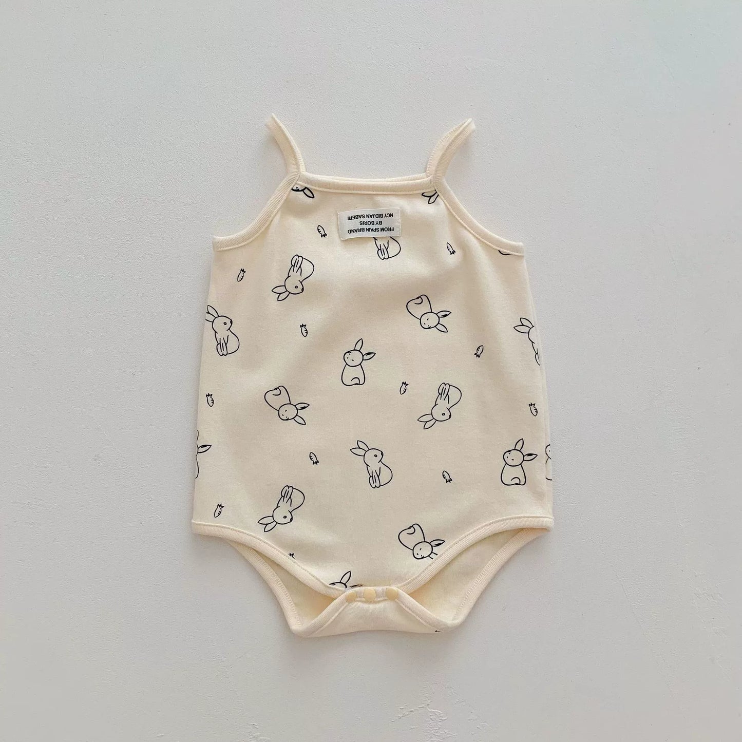 Summer Arrival Cheap Baby Unisex Casual Simple Pattern Sleeveless Onesies, MyKids-USA®, Baby One-Pieces, MyKids-USA - Size/Age - 66 (3-6M) - Color - Beige -  -  - TR2506161822-B