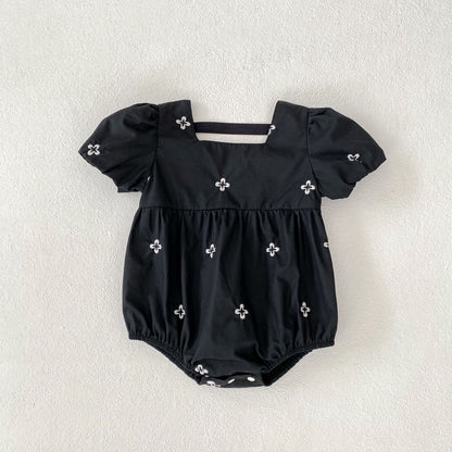 Summer Baby Girls French-style Flowers Pattern Short-sleeved Onesies and Dress – Princess Sister Matching Set, MyKids-USA®, Baby One-Pieces, MyKids-USA -  -  -  -  -  -  - 