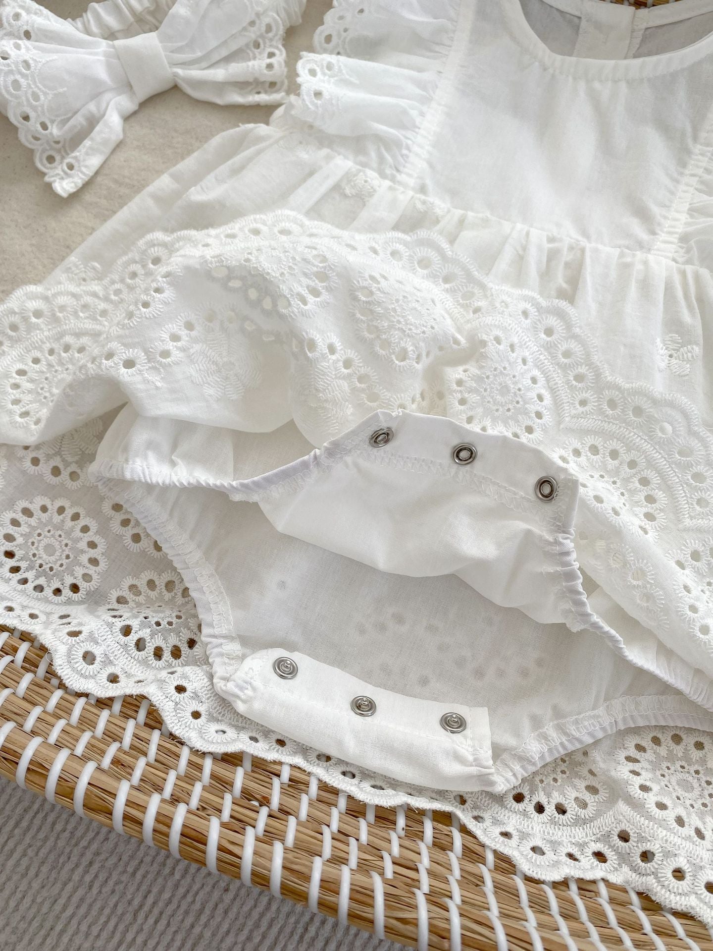 Design Summer Girls Floral Embroidered Hollow Out Short Sleeves Onesies Dress, MyKids-USA®, Baby & Toddler Dresses, MyKids-USA -  -  -  -  -  -  - 