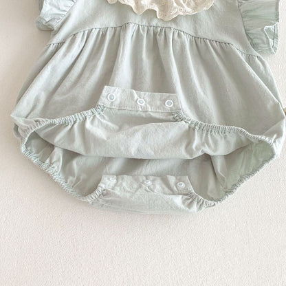 Summer Arrival Baby Girls Cute Fly Sleeves Color Patchwork Onesies, MyKids-USA®, Baby One-Pieces, MyKids-USA -  -  -  -  -  -  - 