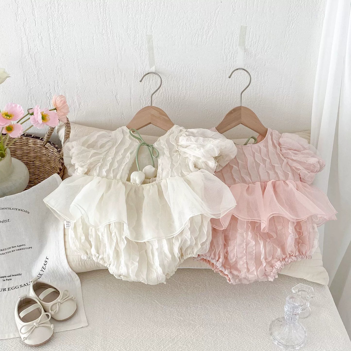 Summer Arrival Baby Girls Ruffle Design Short Sleeves Onesies, MyKids-USA®, Baby One-Pieces, MyKids-USA -  -  -  -  -  -  - 