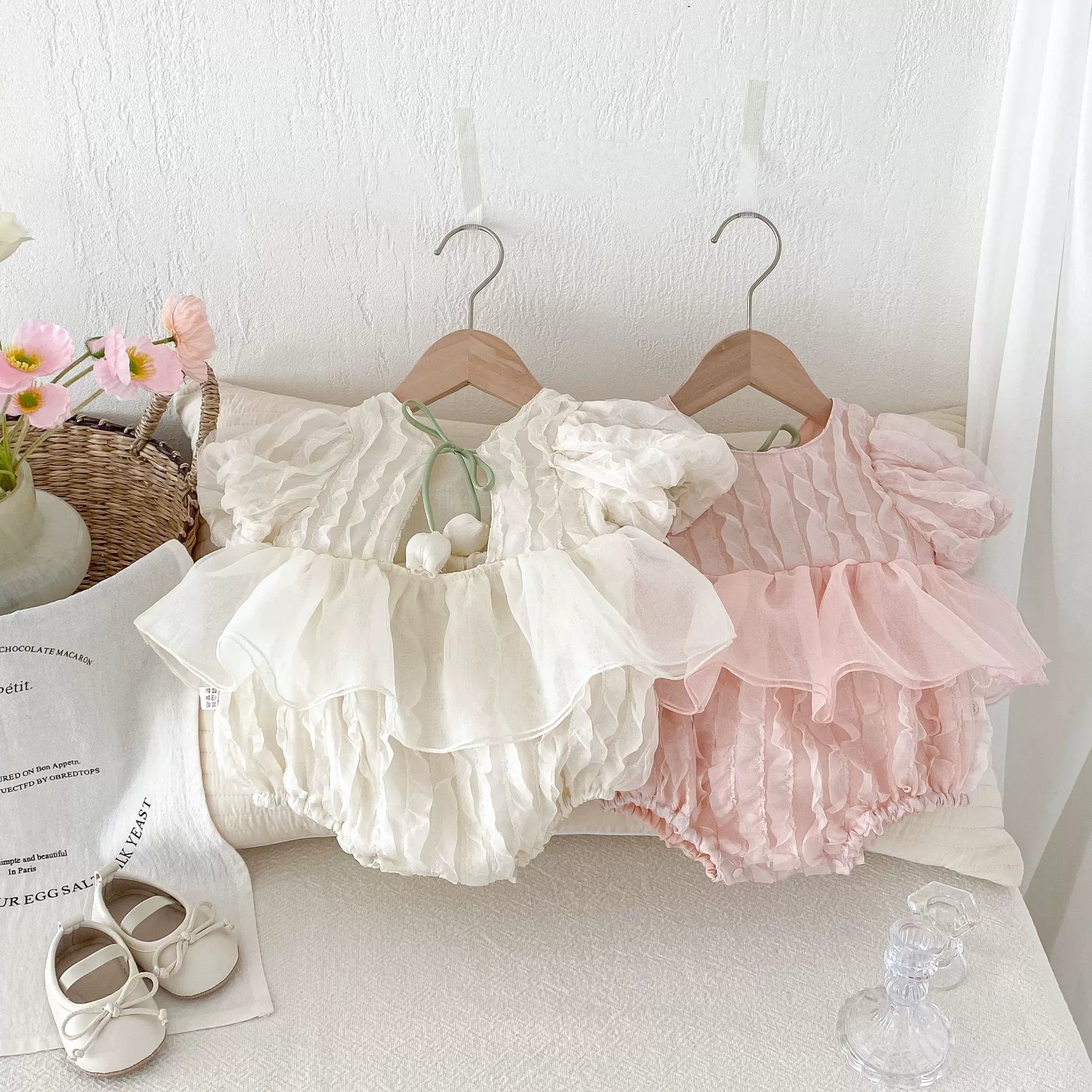 Summer Arrival Baby Girls Ruffle Design Short Sleeves Onesies, MyKids-USA®, Baby One-Pieces, MyKids-USA -  -  -  -  -  -  - 