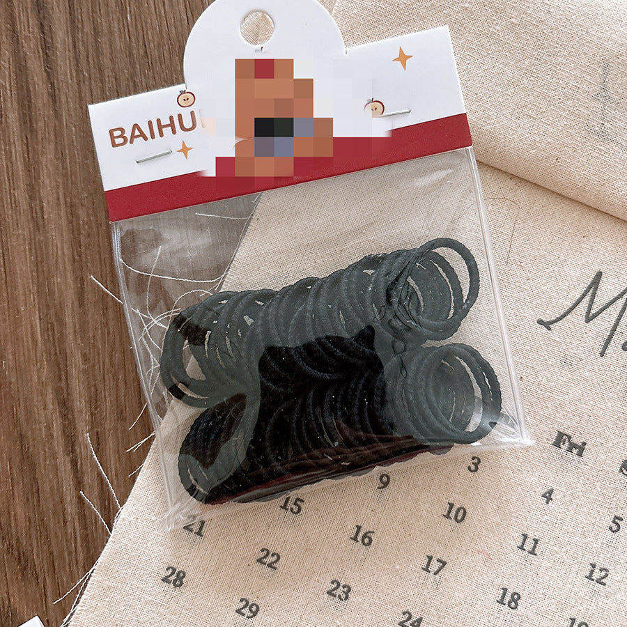 Soft and Comfortable Basic Hairband for Girls 50-Piece Set, MyKids-USA®, Hair Bands, MyKids-USA - Size/Age - Average Size (0-6Y） - Color - Black -  -  - TR2601061117-A.