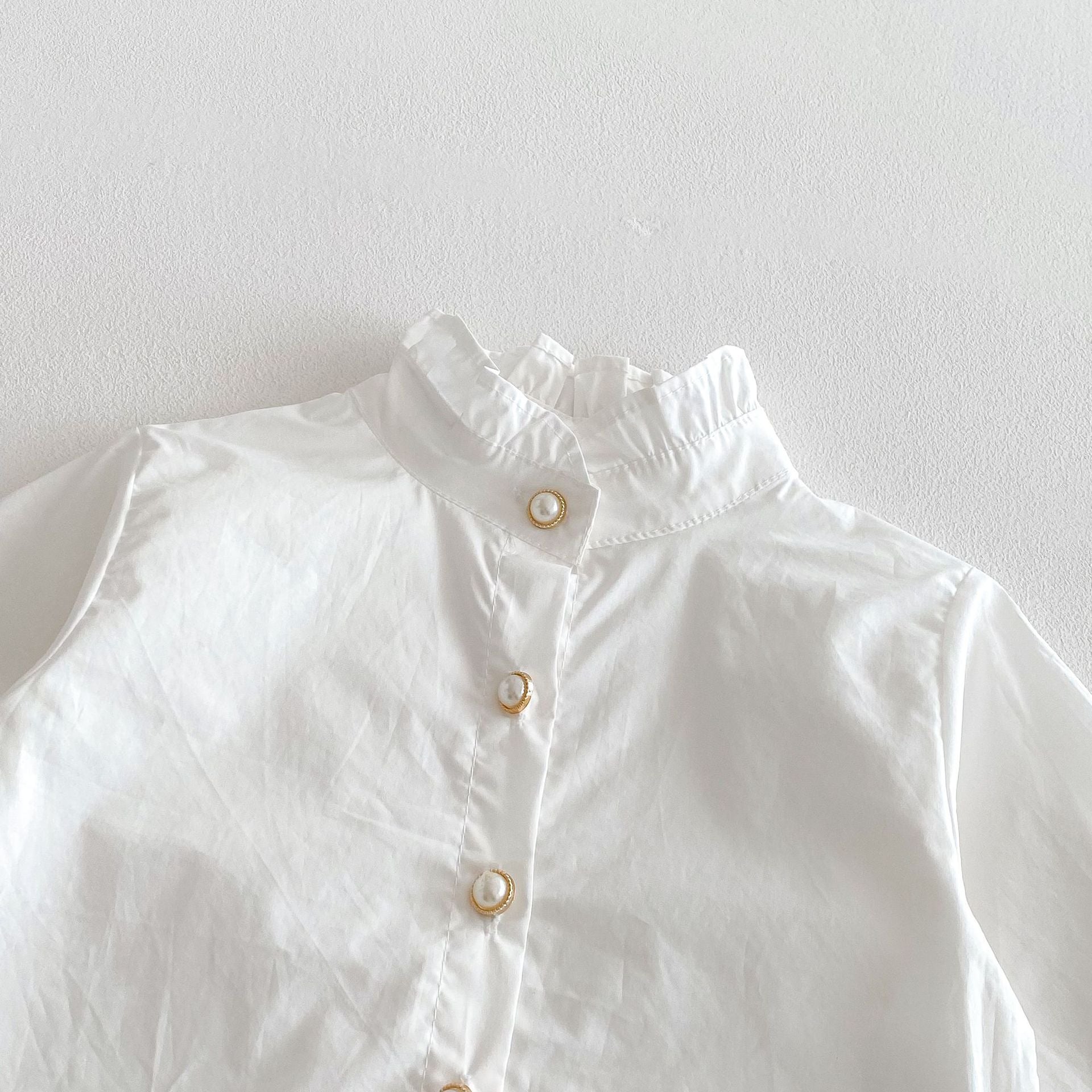 Spring and Autumn Kids Girls Solid Color Beige Long Sleeves Single Breasted Shirt or Preppy Dress Clothing Set, MyKids-USA®, Baby & Toddler Dresses, MyKids-USA -  -  -  -  -  -  - 