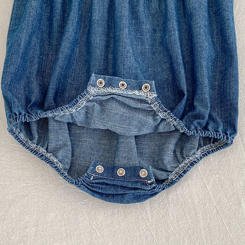 Summer Girls Flowers Pattern Denim Bodysuit and Dress – Princess Sister Matching Set, MyKids-USA®, Baby & Children's Outfits, MyKids-USA -  -  -  -  -  -  - .