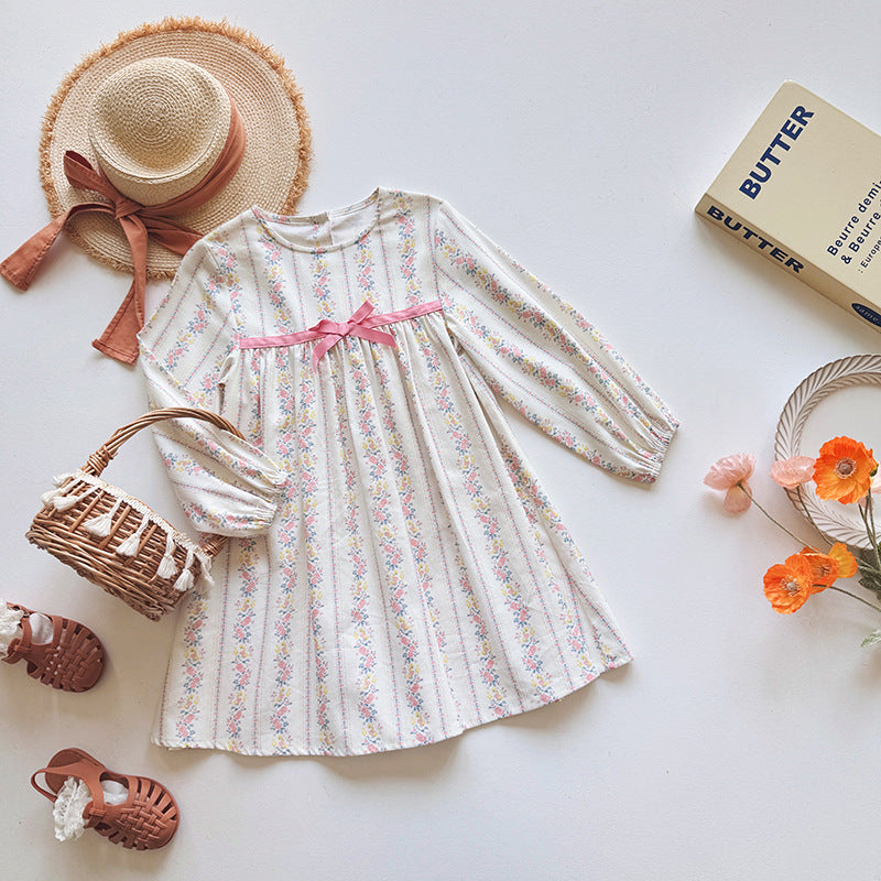 Arrival Baby Kids Girls Floral Pattern Long Sleeves Crew Neck Dress, MyKids-USA®, Baby & Toddler Dresses, MyKids-USA -  -  -  -  -  -  - 