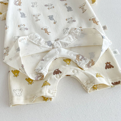 Summer Arrival Baby Unisex Animals Cartoon Pattern Short Sleeves Rompers, MyKids-USA®, Baby One-Pieces, MyKids-USA -  -  -  -  -  -  - 