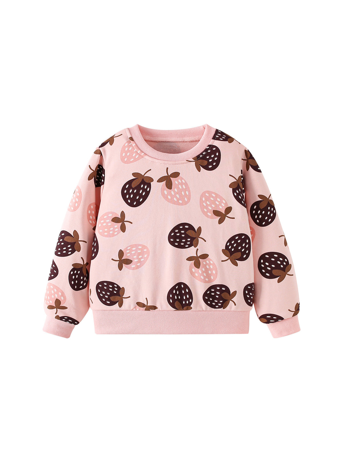 MyKids-USA® Spring and Autumn Baby Kids Girls Strawberry Pattern Long Sleeves Top