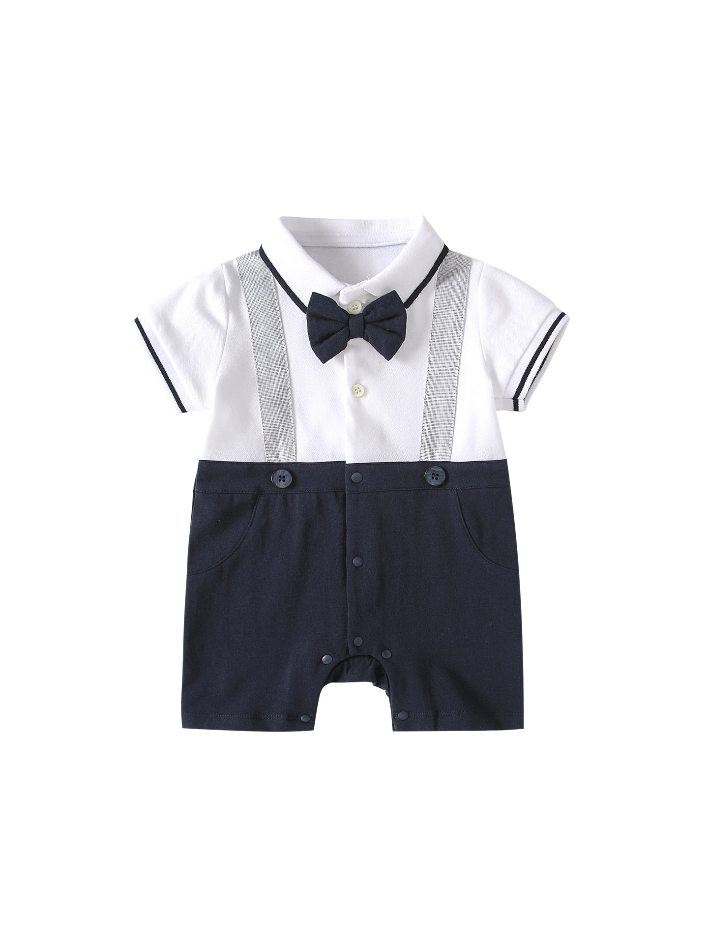 Summer Arrival Baby Boys Short Sleeves Color Patchwork Single Breasted Rompers Bodysuits, MyKids-USA®, Baby & Children's One-Pieces, MyKids-USA -  -  -  -  -  -  - .