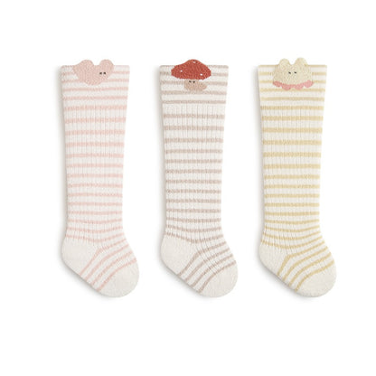 Winter Arrival Baby Unisex Breathable Cute Cartoon Pattern Stockings 1 Lot=3-Pair Set, MyKids-USA®, Baby & Toddler Socks & Tights, MyKids-USA - Size/Age - XS (0-6M) - Color - Pink -  -  - TR2601081226-E.