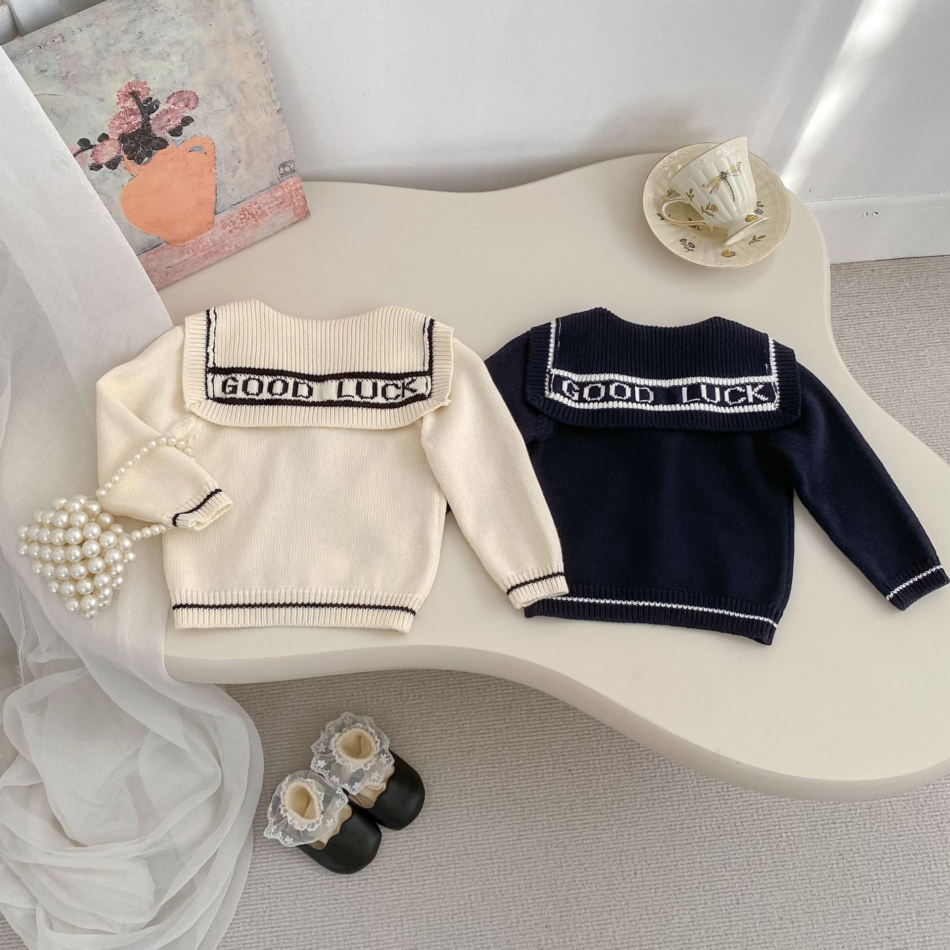 Spring Baby Kids Girls Long Sleeves Casual Cardigan and Striped Pants Knitted Clothing Set, MyKids-USA®, Baby & Toddler Outfits, MyKids-USA -  -  -  -  -  -  - .