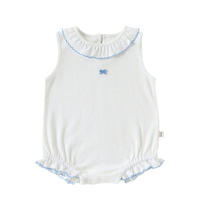 Summer Arrival Baby Girls Sleeveless Butterfly-bow Pattern Bodysuit