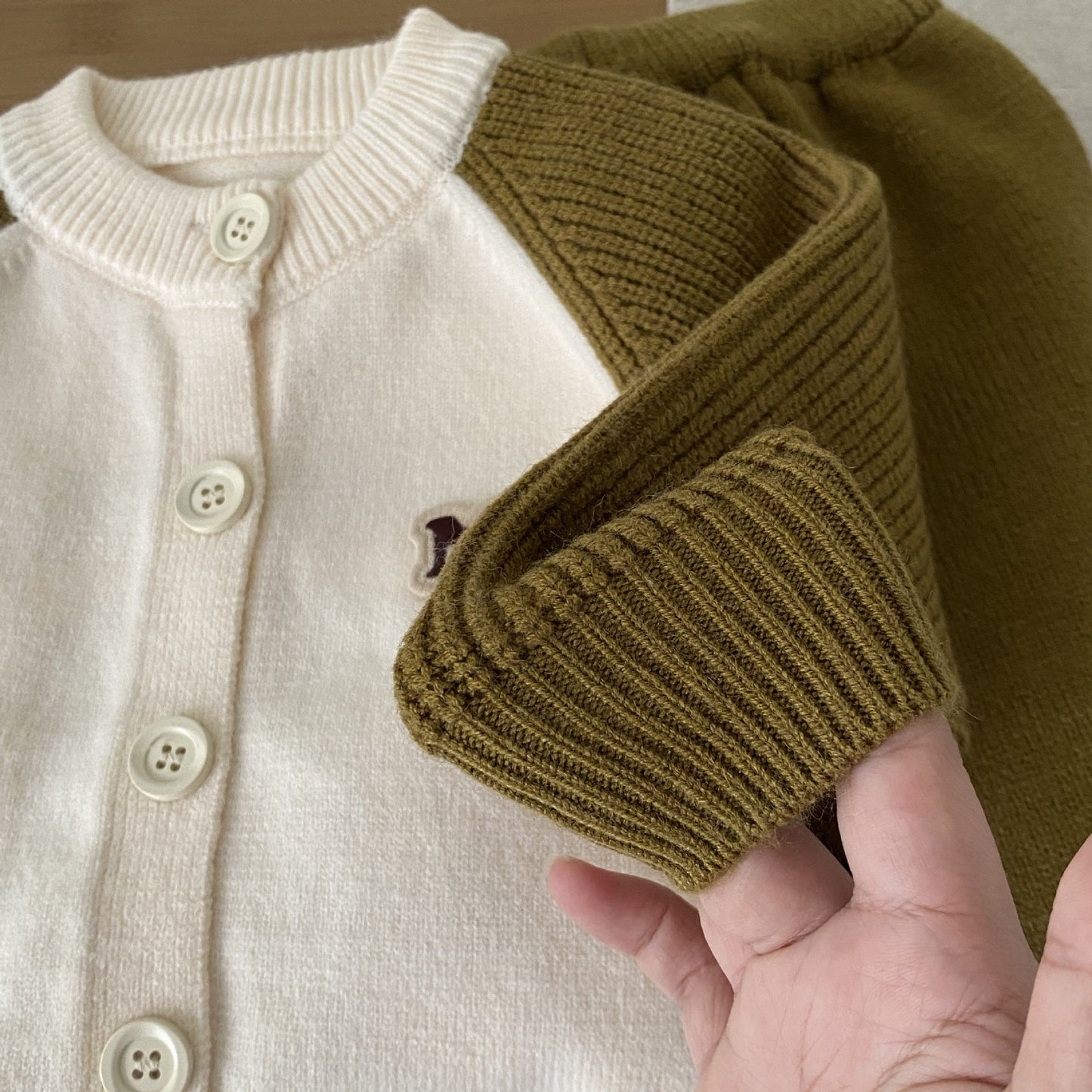 Autumn and Winter Arrival Baby Kids Unisex Long Sleeves Letters and Cartoon Pattern Crew Neck Knitted Cardigan and Pants Clothing Sets, MyKids-USA®, Baby & Toddler Outfits, MyKids-USA -  -  -  -  -  -  - 