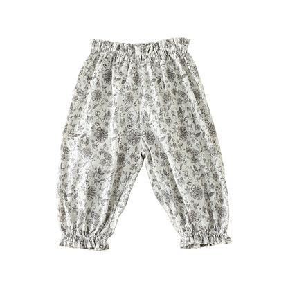 Summer Hot Selling Baby Kids Girls Floral Pattern Thin Breathable Pants – Home Kids Pajamas Trousers, MyKids-USA®, Pajamas, MyKids-USA - Size/Age - 73 (6-9M) - Color - Black -  -  - TR2505192134-A