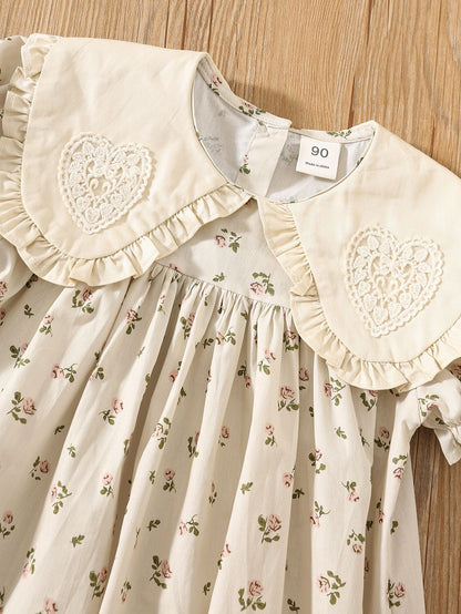 MyKids-USA® Summer Arrival Flowers Pattern Short Sleeves Dress for Stylish Girls