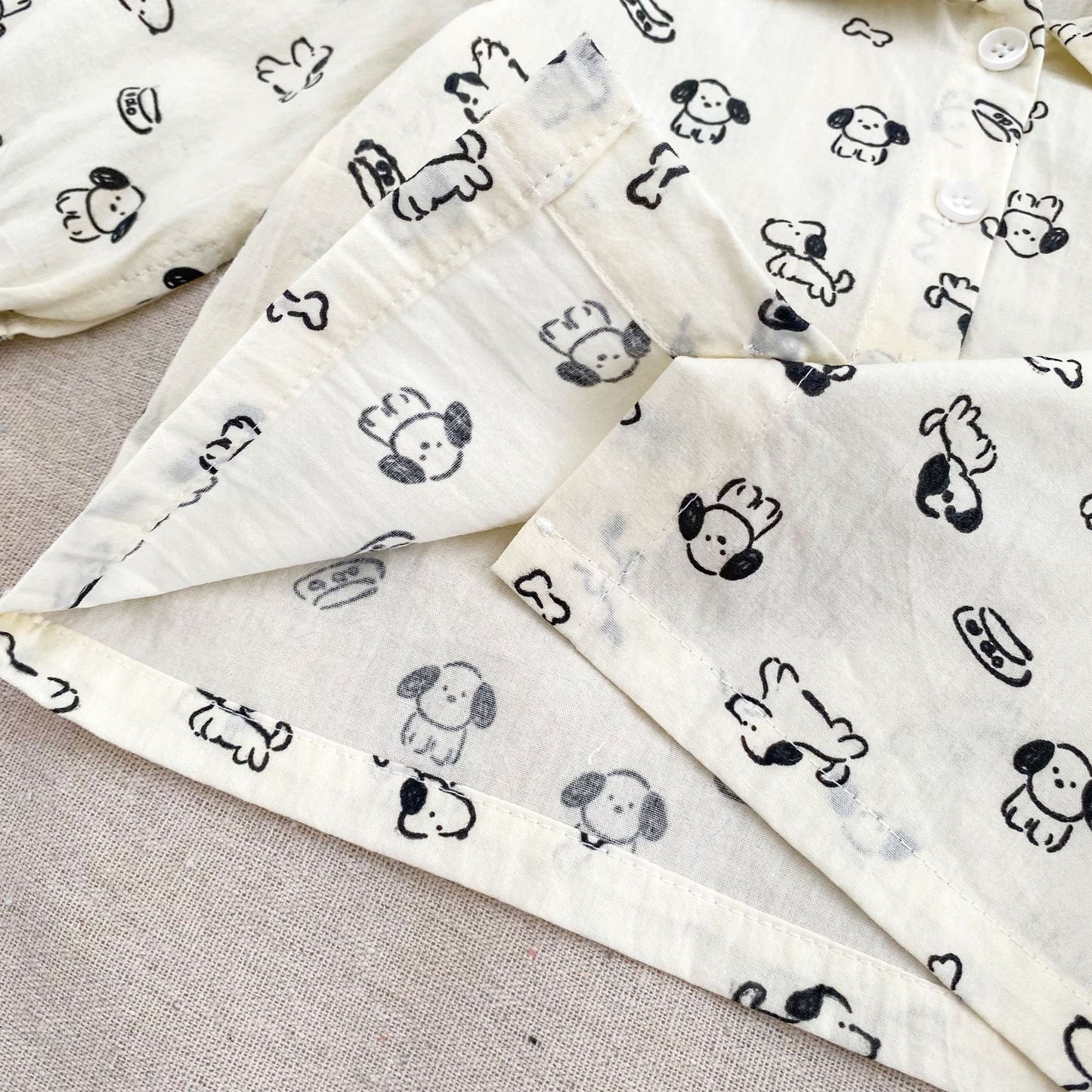 MyKids-USA® Hot Selling Autumn Baby Kids Boys Long Sleeves Puppy Pattern Shirt and Overalls Set