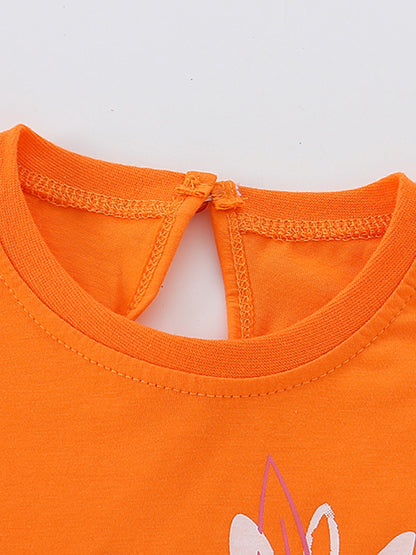 Baby Girl Cartoon Print Pattern Comfy Cotton Top Shirt