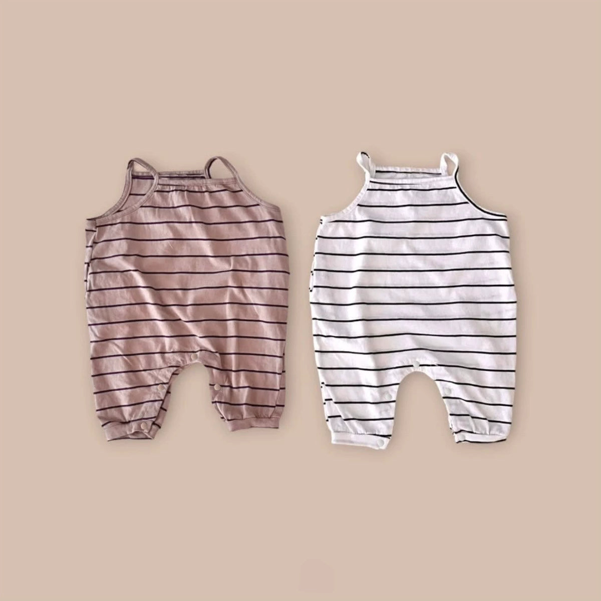 Summer Arrival Baby Unisex Simple Sleeveless Striped Rompers, MyKids-USA®, Baby One-Pieces, MyKids-USA -  -  -  -  -  -  - 