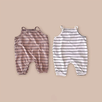 Summer Arrival Baby Unisex Simple Sleeveless Striped Rompers, MyKids-USA®, Baby One-Pieces, MyKids-USA -  -  -  -  -  -  - 
