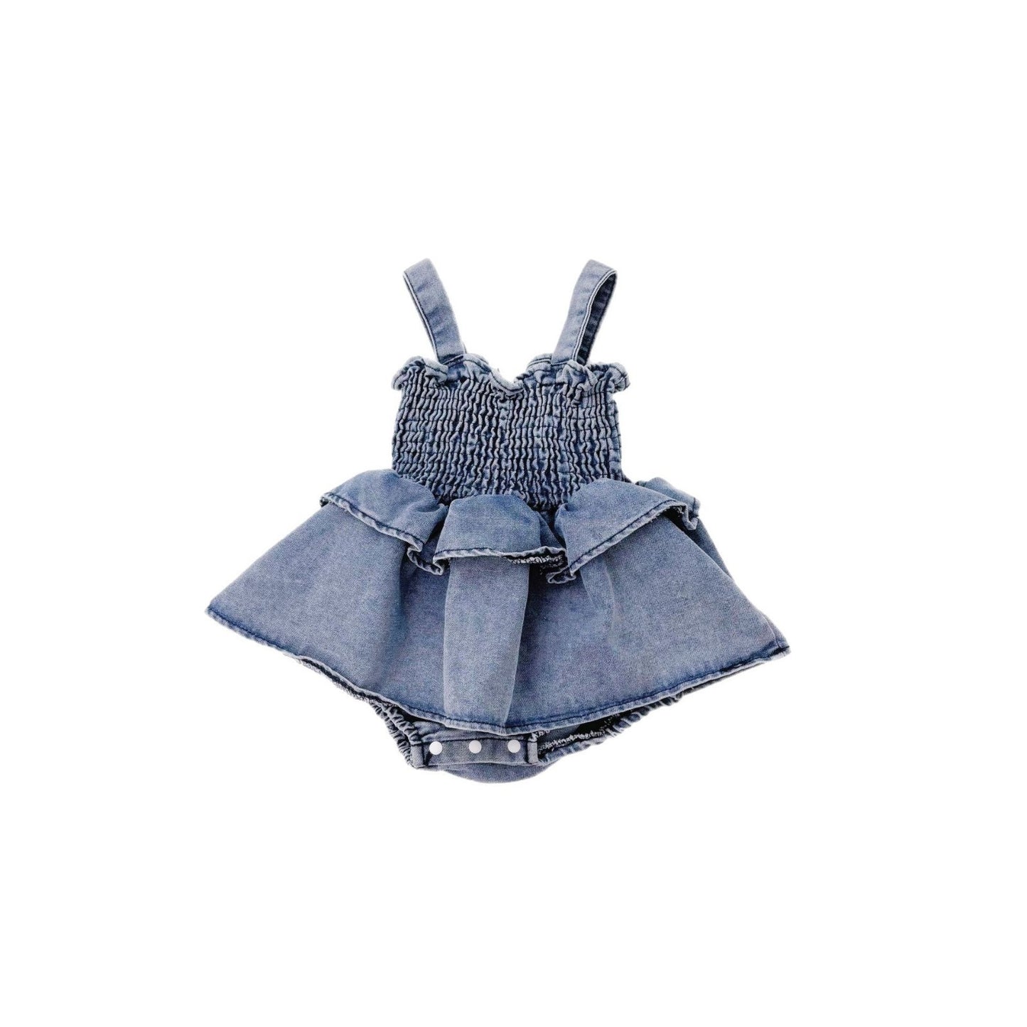 Summer Arrival Baby Girls Cute Sleeveless Denim Pleated Dress Design Strap Onesies, MyKids-USA®, Baby One-Pieces, MyKids-USA -  -  -  -  -  -  - 