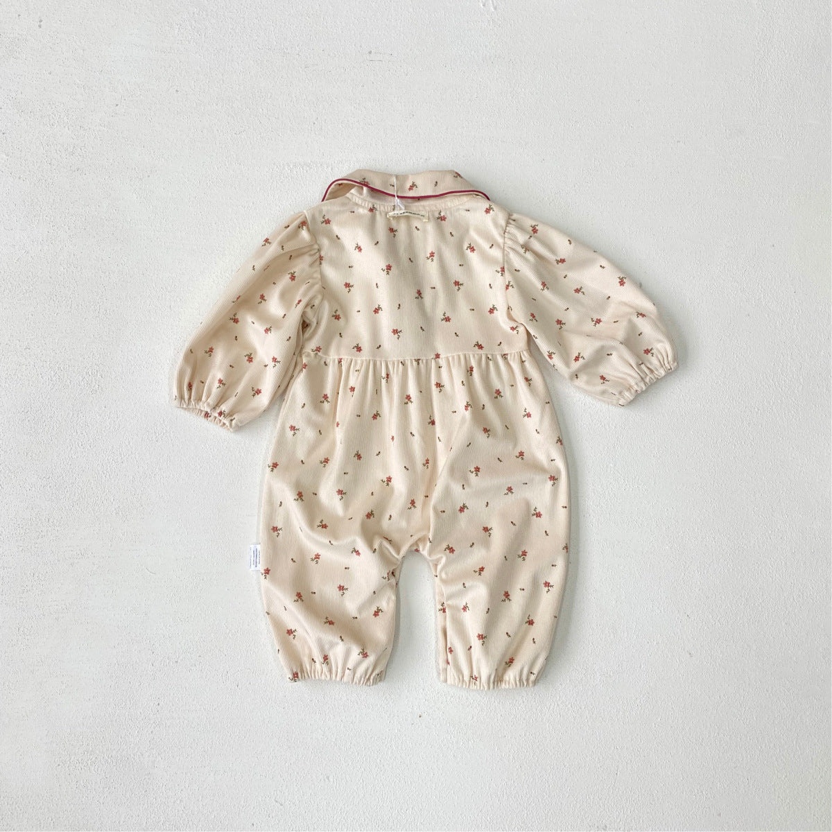 MyKids-USA® Autumn Arrival Baby Girls Long Sleeves Cute Flowers Pattern Turn Down Collar Rompers