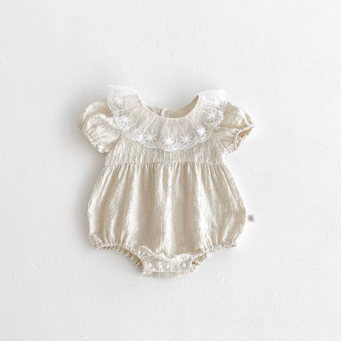 Summer Arrival Baby Girls Color Patchwork Tulle Design Collar Short Sleeves Onesies, MyKids-USA®, Baby One-Pieces, MyKids-USA -  -  -  -  -  -  - 