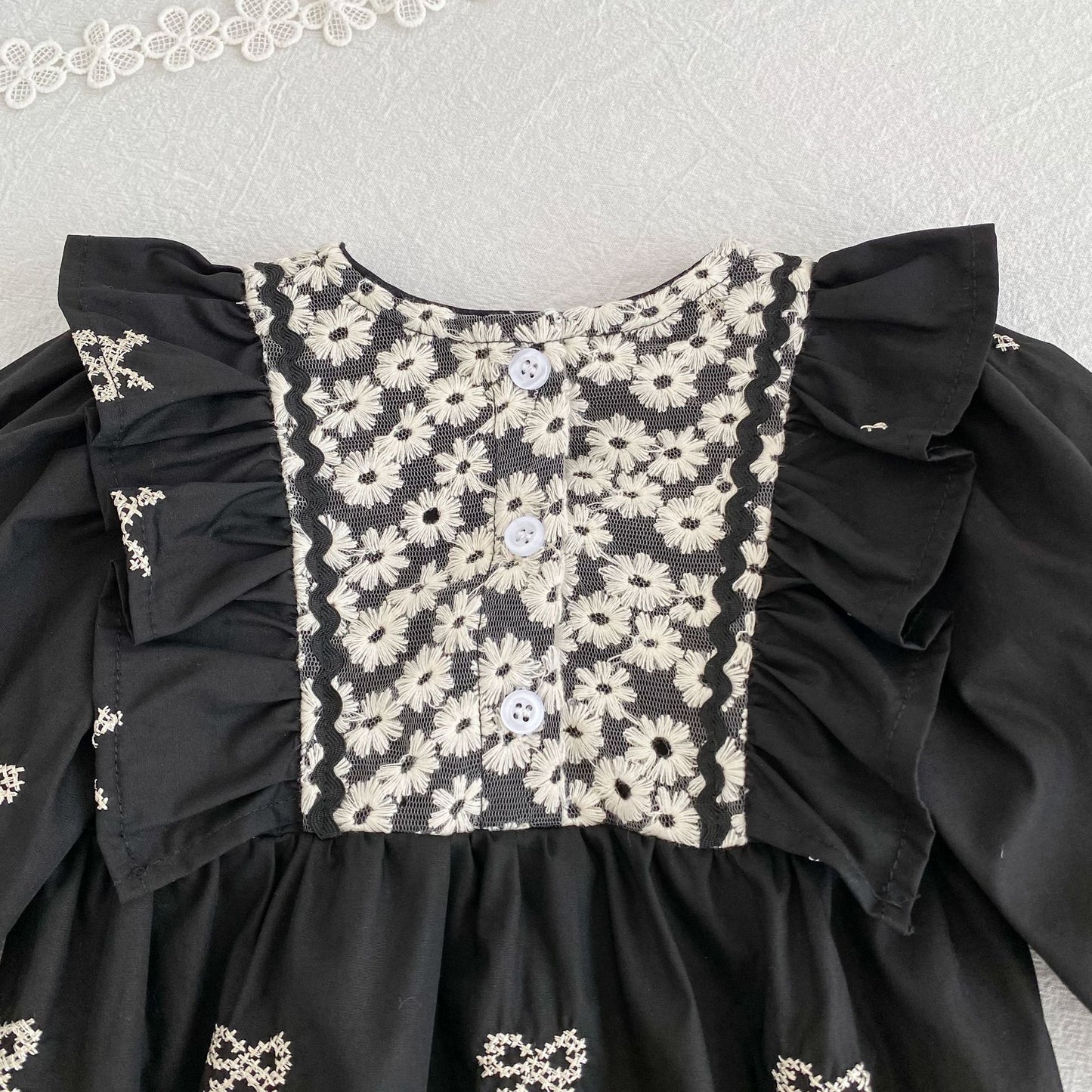 Autumn Arrival Baby Girls Color Patchwork Flowers and Butterfly-bows Pattern Long-sleeved Onesies and Dress – Princess Sister Matching Set, MyKids-USA®, Baby & Toddler Outfits, MyKids-USA -  -  -  -  -  -  - 