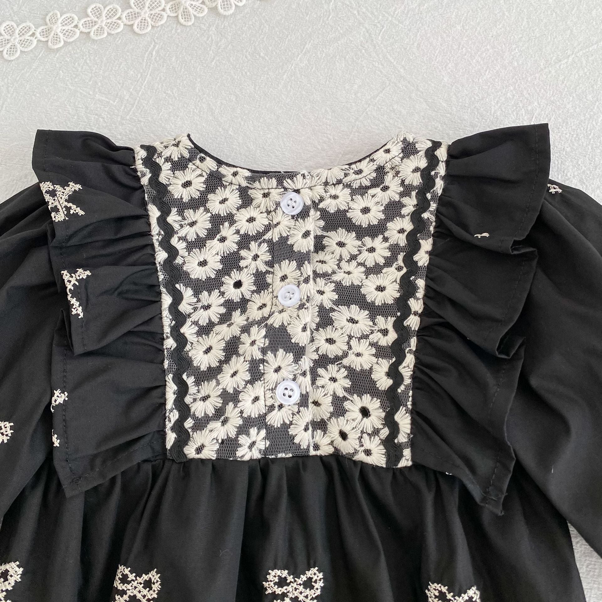 Autumn Arrival Baby Girls Color Patchwork Flowers and Butterfly-bows Pattern Long-sleeved Onesies and Dress – Princess Sister Matching Set, MyKids-USA®, Baby & Toddler Outfits, MyKids-USA -  -  -  -  -  -  - 