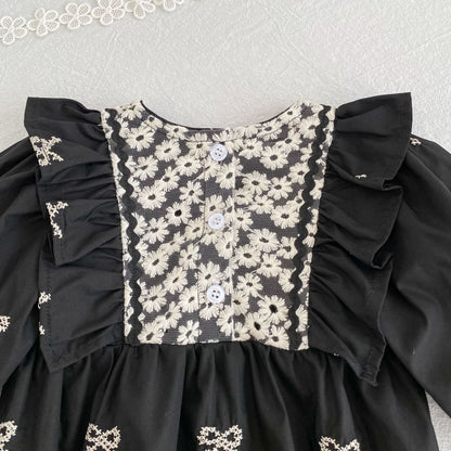 Autumn Arrival Baby Girls Color Patchwork Flowers and Butterfly-bows Pattern Long-sleeved Onesies and Dress – Princess Sister Matching Set, MyKids-USA®, Baby & Toddler Outfits, MyKids-USA -  -  -  -  -  -  - 