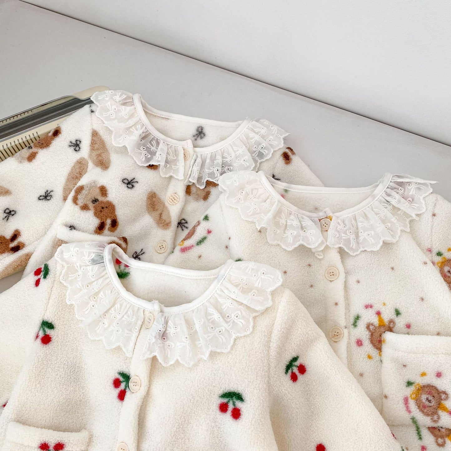 Winter and Autumn Baby Kids Girls Long Sleeves Cartoon and Cherry Pattern Top and Pants Pajamas Clothing Set, MyKids-USA®, Pajamas, MyKids-USA -  -  -  -  -  -  - 