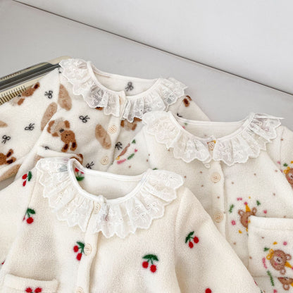 Winter and Autumn Baby Kids Girls Long Sleeves Cartoon and Cherry Pattern Top and Pants Pajamas Clothing Set, MyKids-USA®, Pajamas, MyKids-USA -  -  -  -  -  -  - 