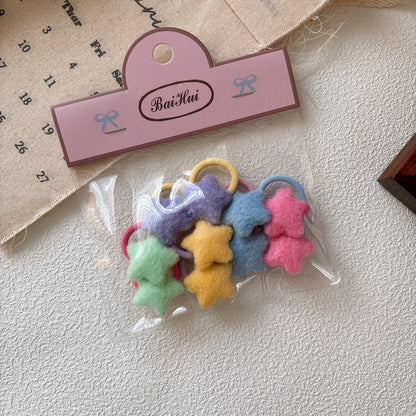 Collection of 10 Versatile Colorful Hair Ties