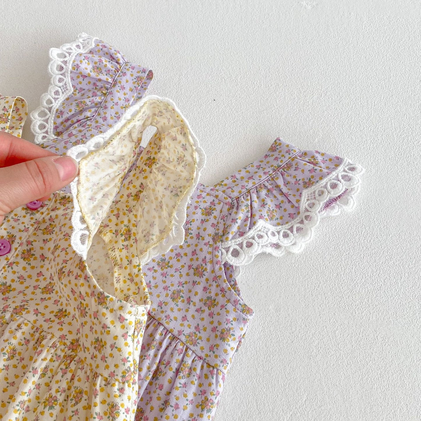 Summer Arrival Baby Girls Cute Floral Pattern Fly Sleeves Onesies, MyKids-USA®, Baby One-Pieces, MyKids-USA -  -  -  -  -  -  - 