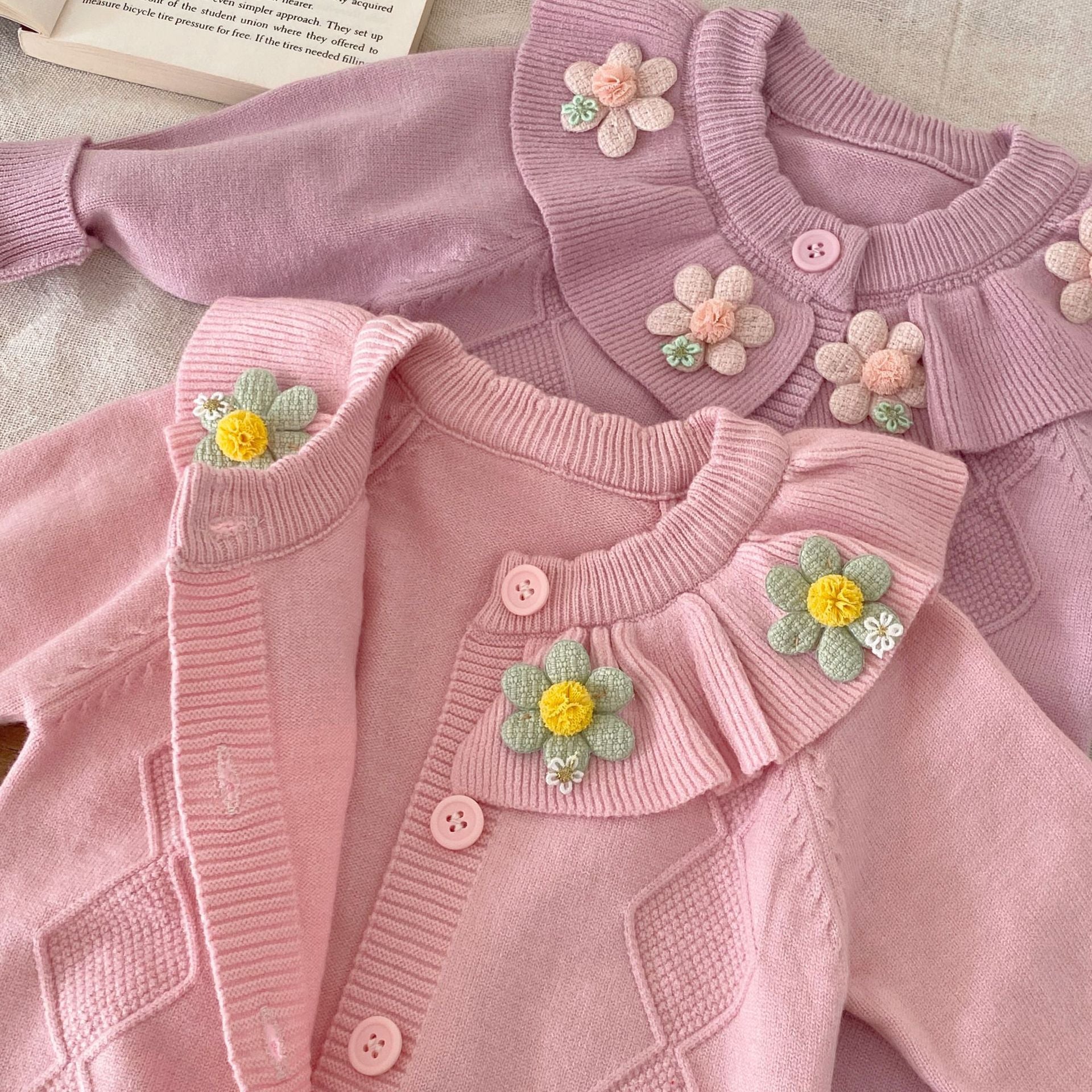 Autumn and Winter Arrival Baby Girls Long Sleeves Flowers Pattern Knitted Rompers, MyKids-USA®, Baby One-Pieces, MyKids-USA -  -  -  -  -  -  - .