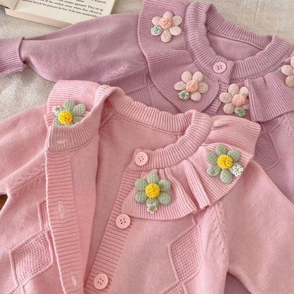 Autumn and Winter Arrival Baby Girls Long Sleeves Flowers Pattern Knitted Rompers, MyKids-USA®, Baby One-Pieces, MyKids-USA -  -  -  -  -  -  - .