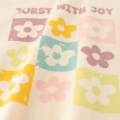 Summer Girls’ Flowers and Letters Pattern T-shirt in European and American Style, MyKids-USA®, T-Shirts, MyKids-USA -  -  -  -  -  -  - .