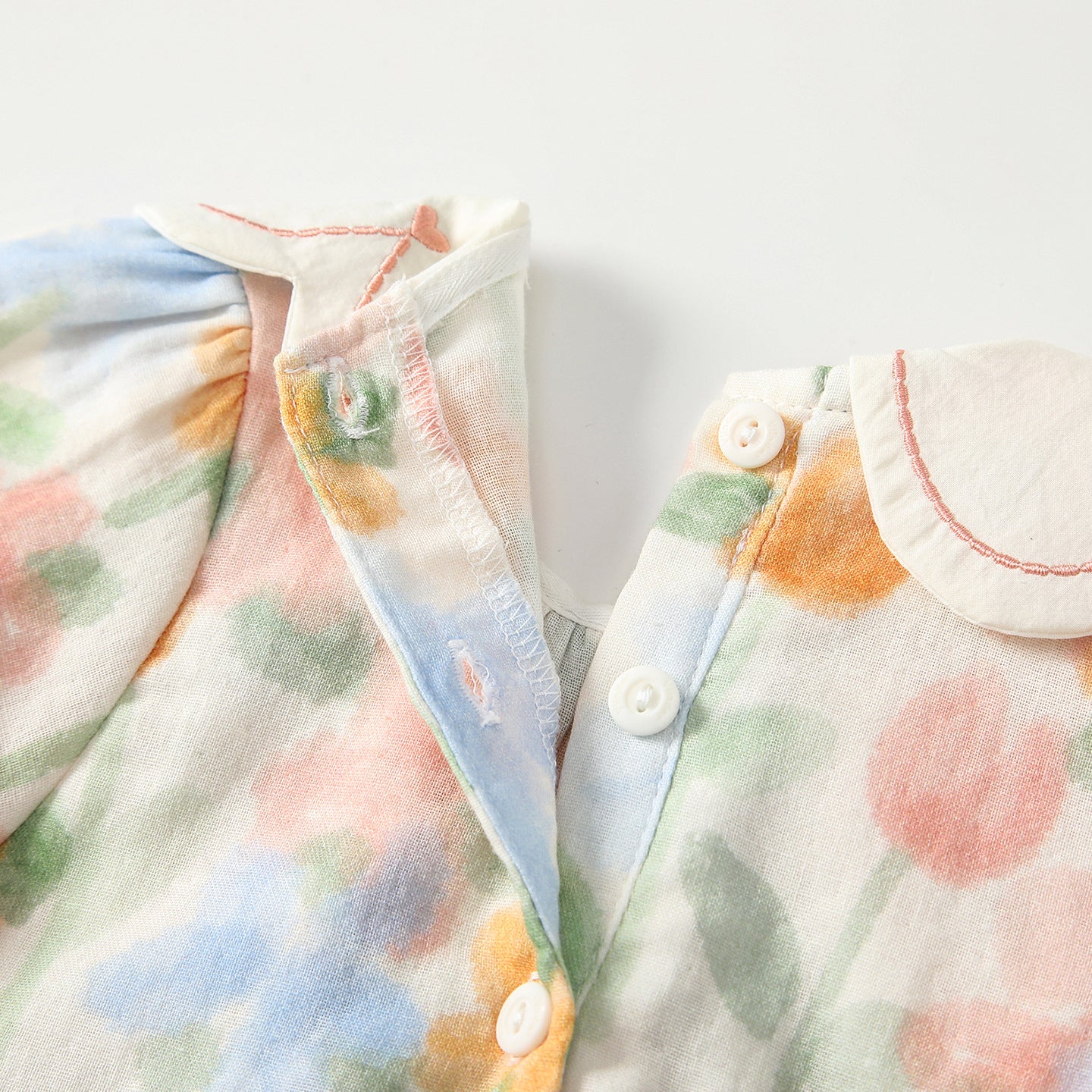 Arrival Spring Baby Girls Flowers Pattern Long Sleeves Embroidered Collar Bodysuit, MyKids-USA®, Bodysuits, MyKids-USA -  -  -  -  -  -  - .