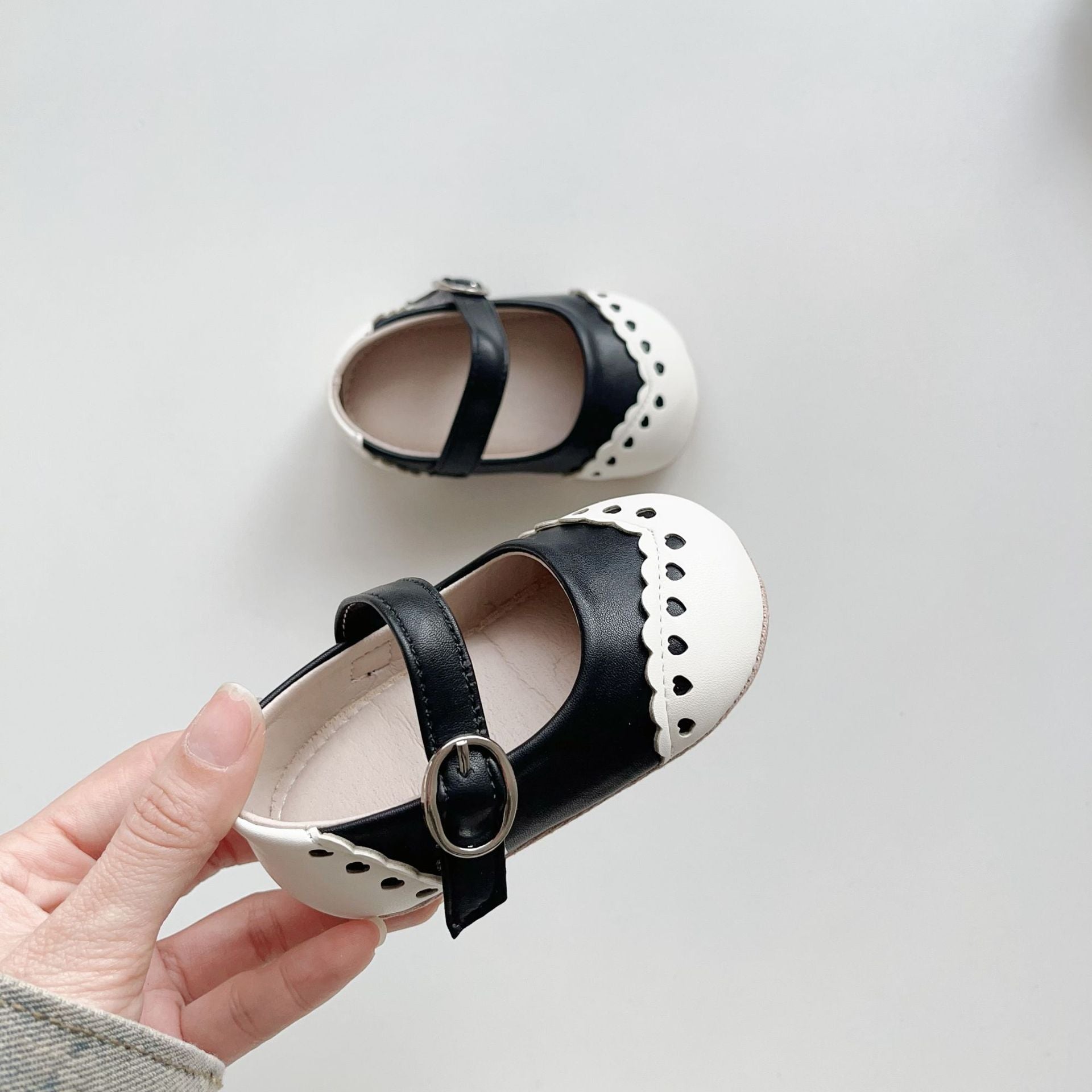 Spring and Summer Baby Girl Fashion Little Hearts Pattern Toddler Soft-Sole Anti-slip Walking Shoes, MyKids-USA®, Baby & Toddler Shoes, MyKids-USA - Size/Age - insole length 11.00 cm - Color - Black -  -  - TR2503182234-A