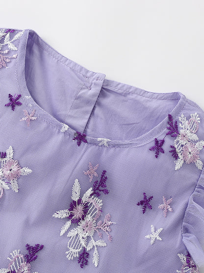 Summer Baby Kids Girls Fly Sleeves Flowers Embroidered Pattern Dress, MyKids-USA®, Baby & Children's Dresses, MyKids-USA -  -  -  -  -  -  - .